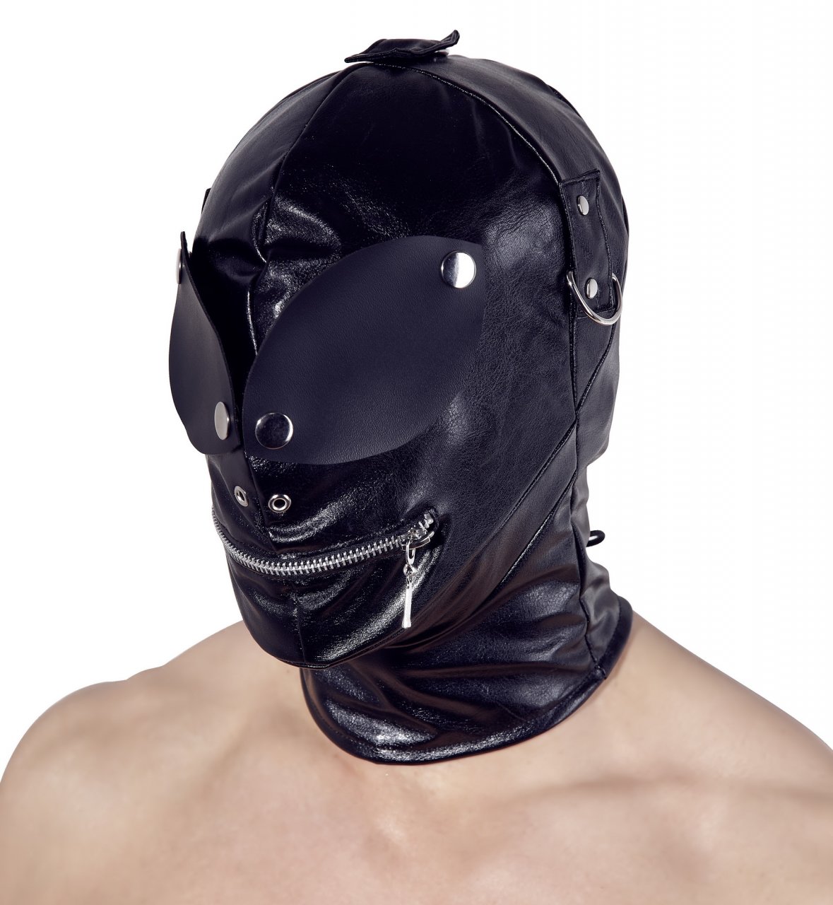 Maske mit Augenklappen und Reißverschluss Maske mit Augenklappen und Reißverschluss