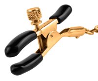 Vorschau: Nipple Clamps Nippelklemmen mit Kette in Gold