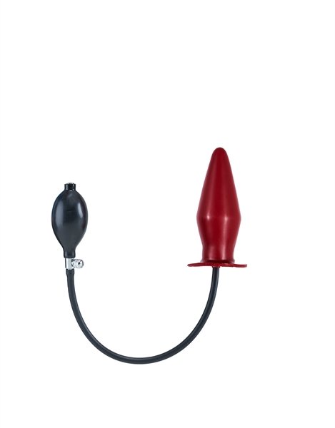 Aufblasbarer Buttplug mit Kern rot XL