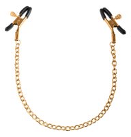 Vorschau: Nipple Clamps Nippelklemmen mit Kette in Gold