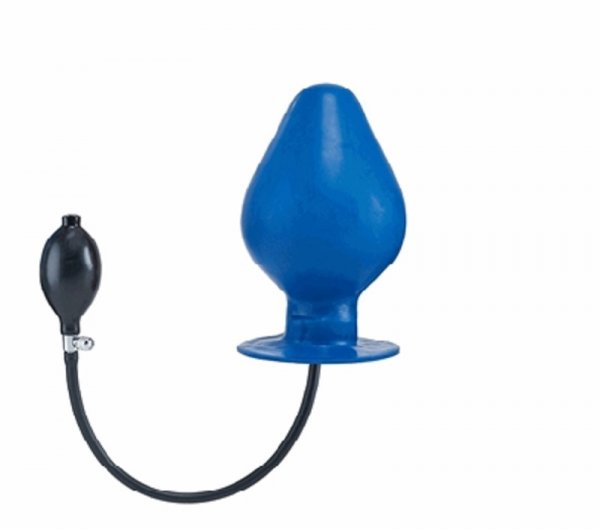 Aufblasbarer Vortex Butt Plug blau XL