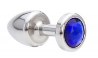 Vorschau: 25 mm Einsteiger Buttplug aus Edelstahl mit Kristall