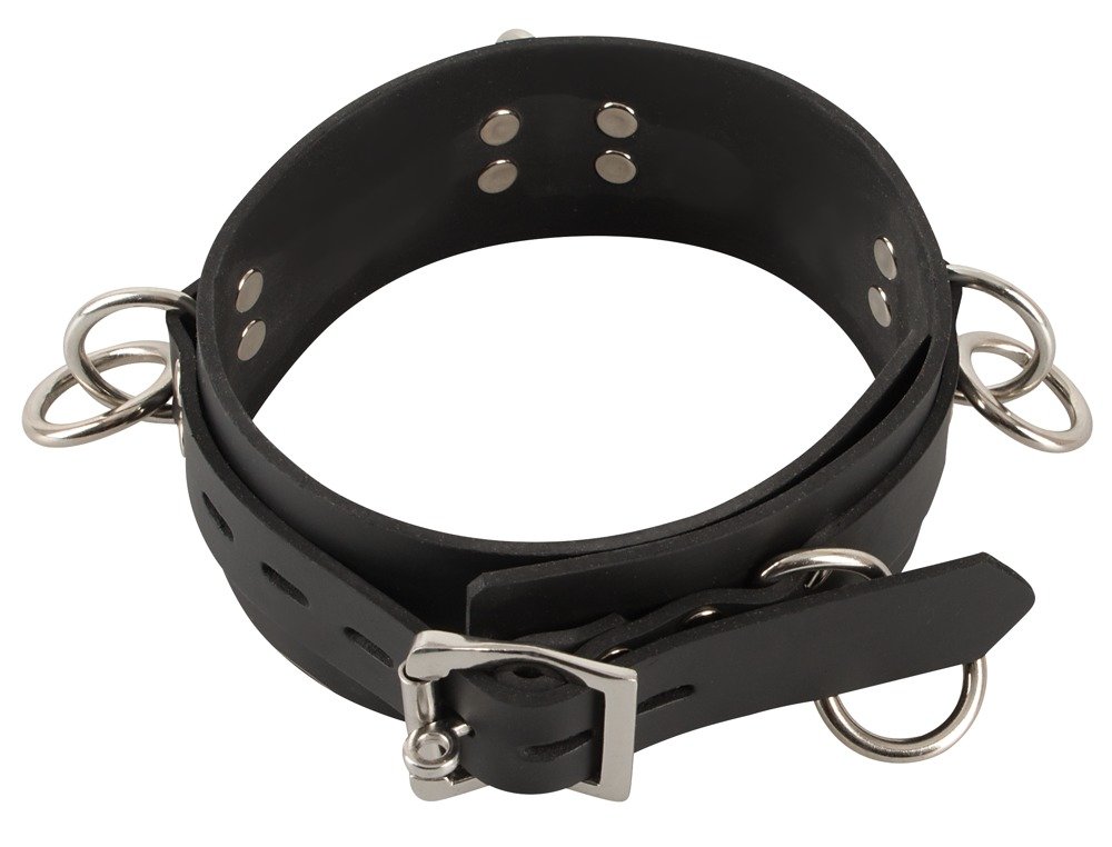 Latex-Halsfessel mit D Ringen Latex-Halsfessel mit D Ringen