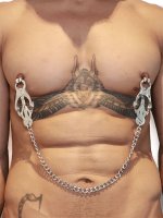 Vorschau: Kneifende japanische Nippelklemmen mit Kette