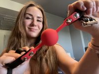Vorschau: Roter Mundknebel aus Silikon