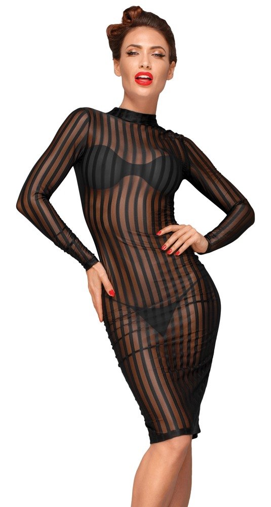 Noir Kleid Streifen Noir Kleid Streifen