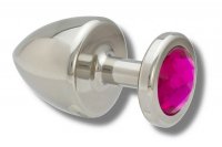 Vorschau: Buttplug Edelstahl 40mm pink