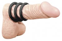 Vorschau: 3 Penisringe mit Rillenstruktur 2,6, 3,0 und 3,5 cm