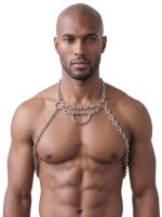 Vorschau: Svenjoyment Herren Metall-Harness silberfarben – Vorderansicht