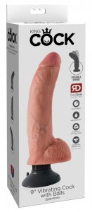9"" Vibrating Cock with Balls