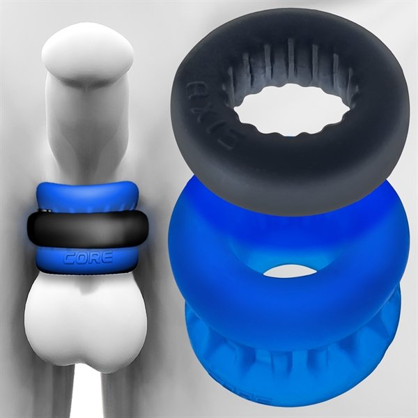 Oxballs ULTRACORE Core Ballstretcher mit Axis Ring - Blau Ice