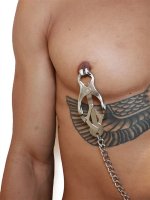 Vorschau: Kneifende japanische Nippelklemmen mit Kette