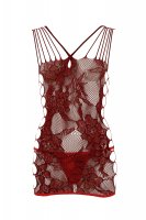 Vorschau: Nahtloses Netzkleid in feurigem Rot