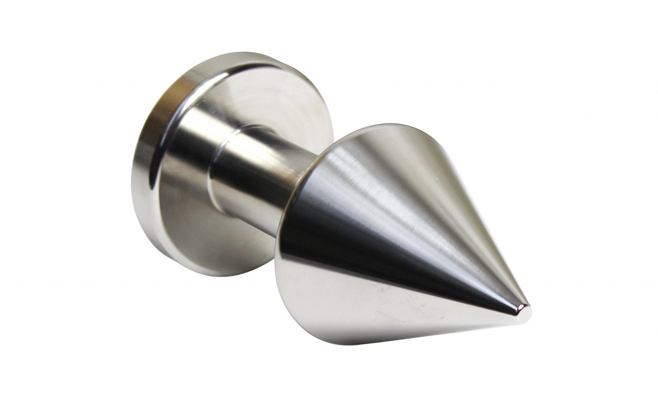 Buttplug aus Edelstahl Ø 50 mm optional mit Schrift Buttplug aus Edelstahl Ø 50 mm optional mit Schrift