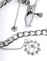 Vorschau: Crystal - Nippelklemmen einstellbar mit Kette kaufen