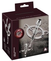 Vorschau: Hochglanzpolierter Anal Spreader aus Edelstahl, verstellbar von 4 bis 8,3 cm