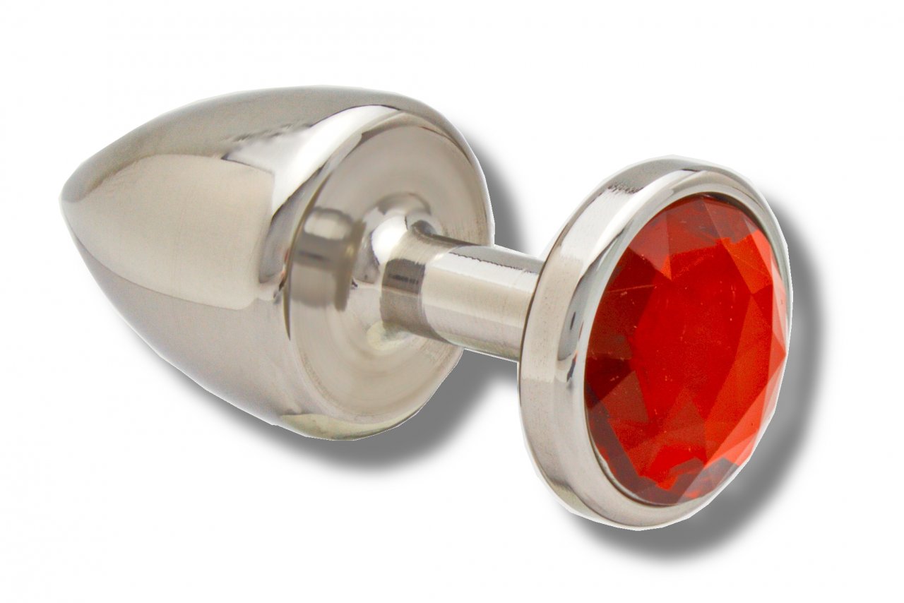 Edelstahl Buttplug 35mm - Kristall in vers. Farben Edelstahl Buttplug 35mm - Kristall in vers. Farben