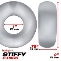 Vorschau: STIFFY 2er-Pack Bullen-Cockringe - Clear Ice