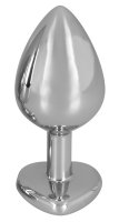 Vorschau: Aluminium-Analplug mit Schmuckstein