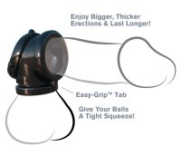 Vorschau: Rock Hard Hoden Dehner aus schwarzem TPR