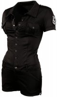Vorschau: Polizistinnen Kostüm Overall in schwarz