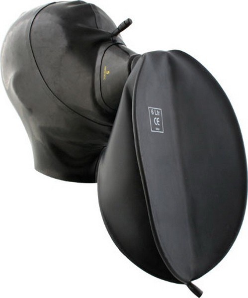 Rubber Hood With Medical Mask And Breathing Bag S