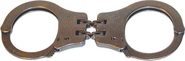 Handschellen mit Doppelschloss aus rostfreiem Metall Handschellen mit Doppelschloss aus rostfreiem Metall