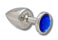 Vorschau: Buttplug aus Edelstahl mit Kristall 30mm vers. Farben