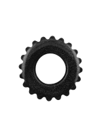 Vorschau: Oxballs PLUSHY Penisring Black Mica – Vorderansicht