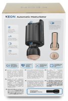 Vorschau: Keon Masturbator – Verpackungsseite mit Funktionsübersicht