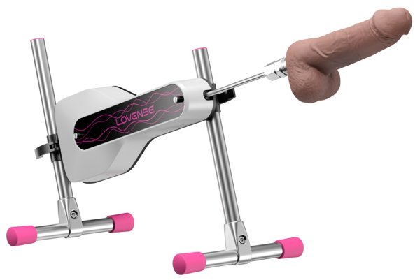 Lovense Mini-Sexmaschine – schräg aufwärts ausgerichtet mit Dildo