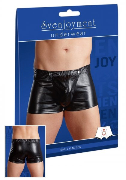 Lederimitat-Shorts