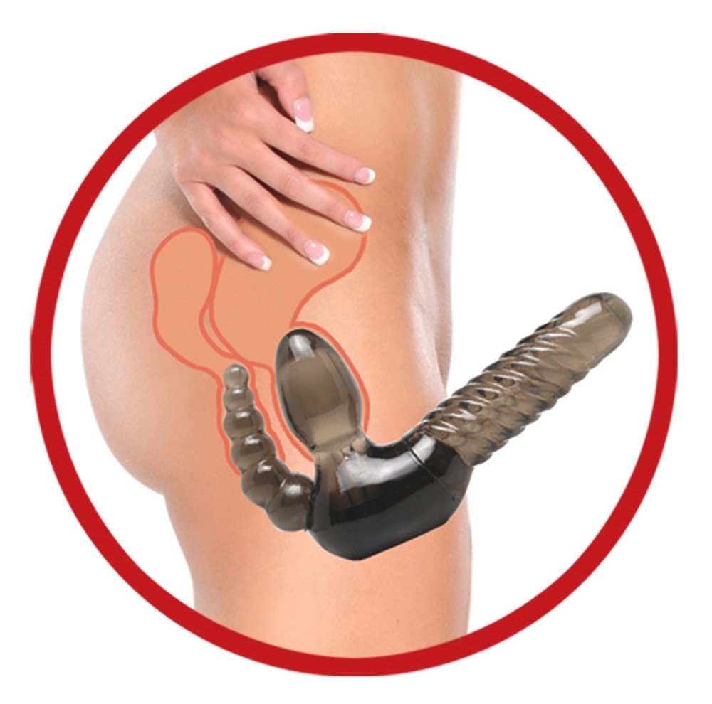 Riemenloser Strap-On mit Analstimulator Riemenloser Strap-On mit Analstimulator