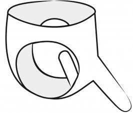 Schwarzer Latexslip mit Außen- und Innendildo Schwarzer Latexslip mit Außen- und Innendildo