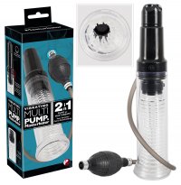 2-in-1 Penispumpe und Masturbator für ultimatives Vergnügen Vibrating Multi Pump & Masturb