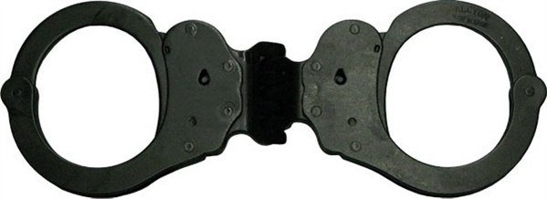 A95B Handschellen mit Scharnier schwarz