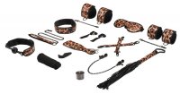 Vorschau: Leopard Wilde Leidenschaft – Leopard Print Bondage-Set mit Flogger