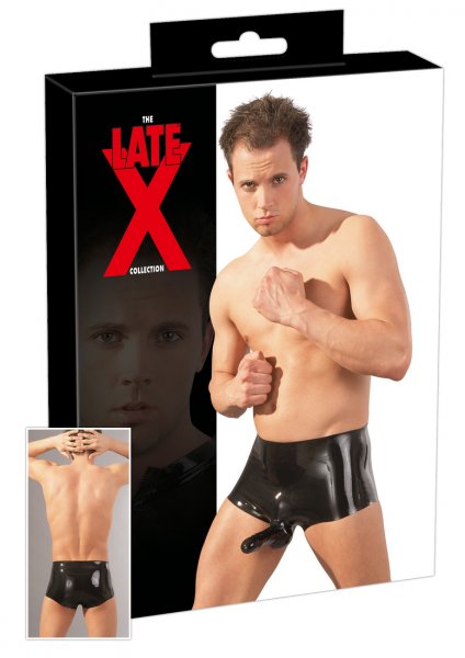 Latex-Pants mit Penis-Hoden-Hülle