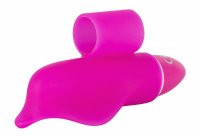 Vorschau: Pinkfarbener Finger-Vibrator in Delfinform