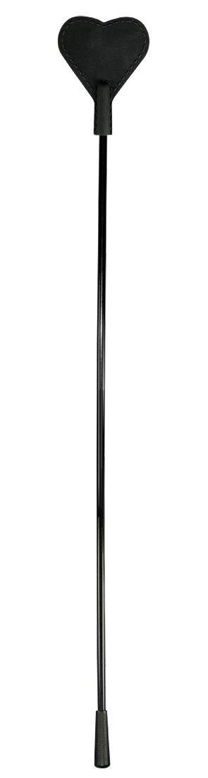 Schwarze Gerte mit Spitze in Herzform Schwarze Gerte mit Spitze in Herzform
