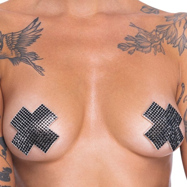 Nippelsticker Cross Schwarz