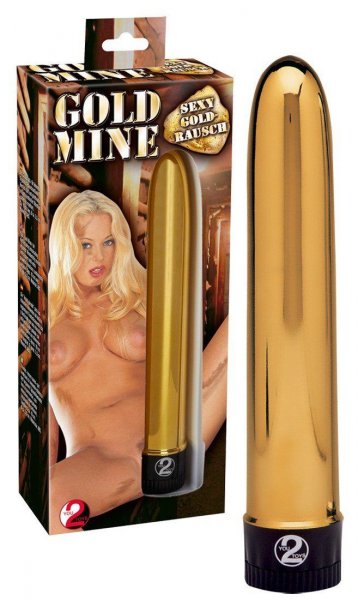 Goldfarbener Vibrator im edlen Look