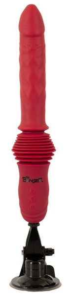The Banger Double Thrusting Stoßvibrator – Vorderansicht mit Saugfuß