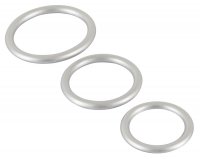 Vorschau: Metallic Silicone Cock Ring Set