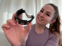 Vorschau: Leder Cockstrap mit zwei Ketten