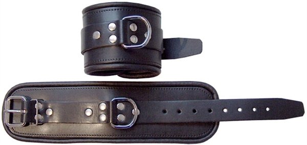 Fußfessel Leder schwarz