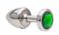 Vorschau: 25 mm Einsteiger Buttplug aus Edelstahl mit Kristall