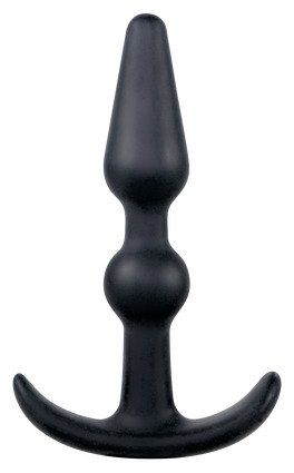 Schwarzer Analplug in Ankerform - Ø 1-2 cm Schwarzer Analplug in Ankerform - Ø 1-2 cm