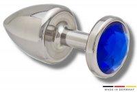 Vorschau: Buttplug aus Edelstahl mit Kristall 30mm vers. Farben