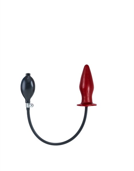 Aufblasbarer Buttplug mit Kern rot M Aufblasbarer Buttplug mit Kern rot M